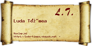 Luda Tímea névjegykártya